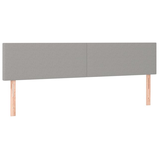 vidaXL Bett, Kopfteile 2 Stk. Hellgrau 90x5x78/88 cm Stoff günstig online kaufen