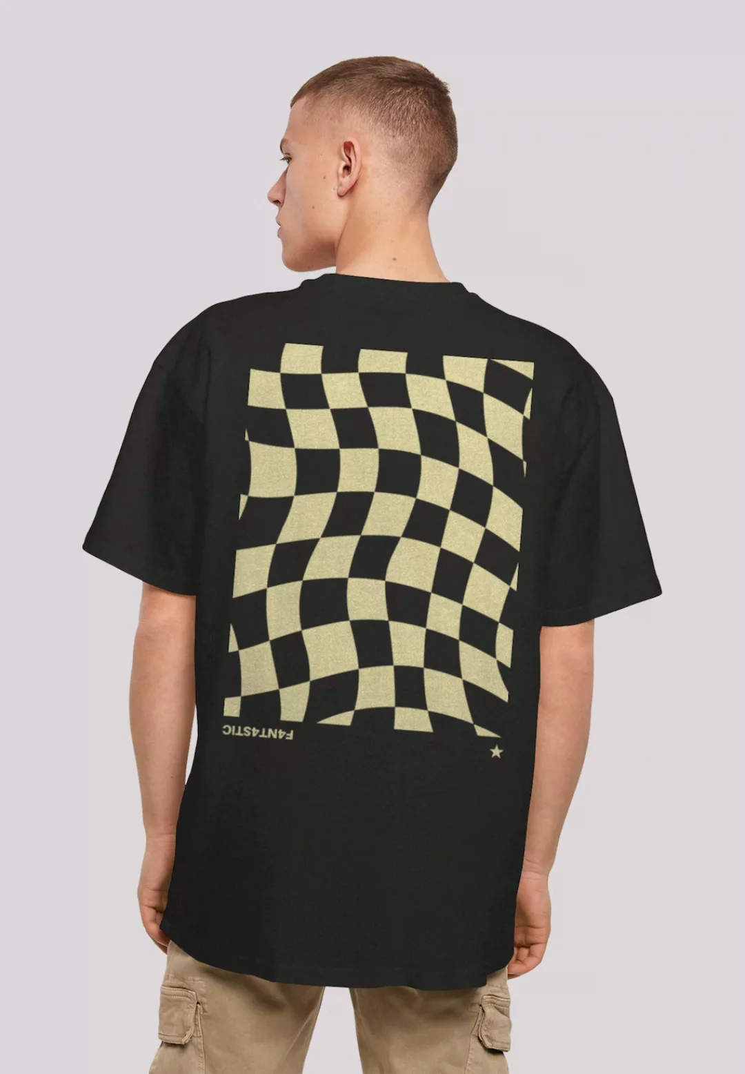 F4NT4STIC T-Shirt "Wavy Schach Muster" günstig online kaufen