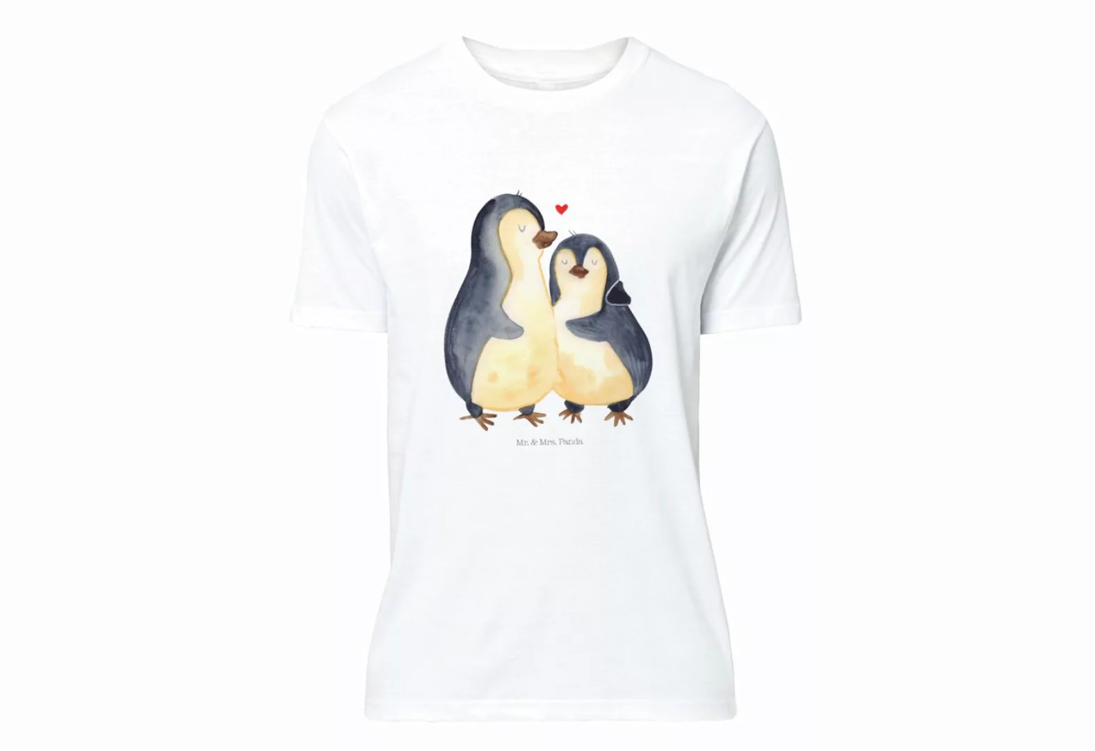 Mr. & Mrs. Panda T-Shirt Pinguin umarmend - Weiß - Geschenk, T-Shirt, Seevo günstig online kaufen