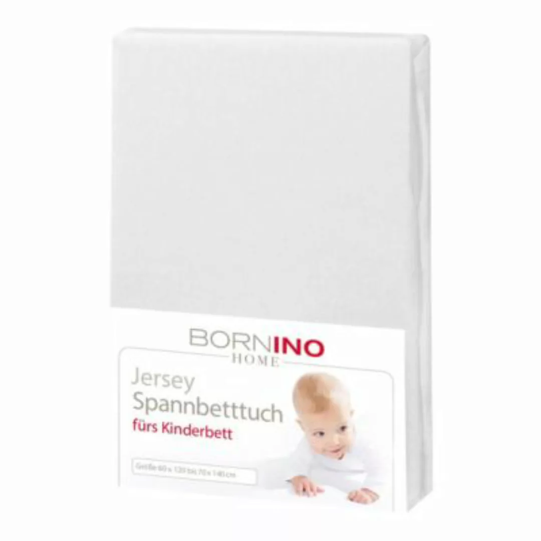 bornino Jersey-Spannbetttuch 60x120 cm - 70x140 cm weiß Gr. one size günstig online kaufen