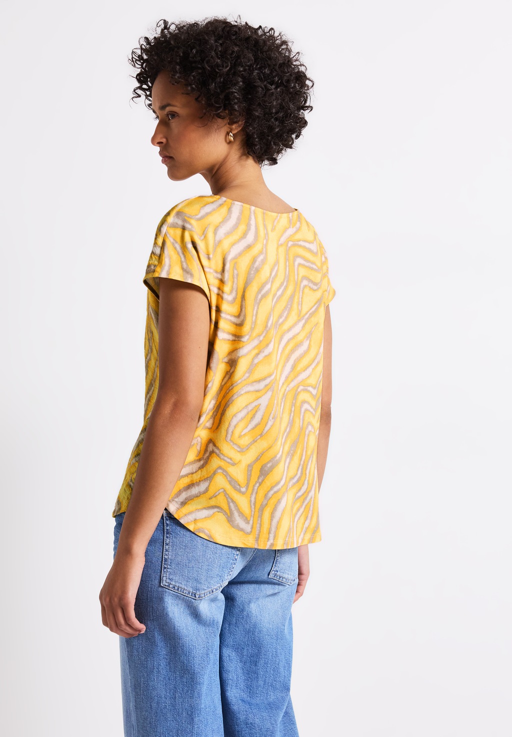 STREET ONE Print-Shirt, aus elastischem Materialmix günstig online kaufen