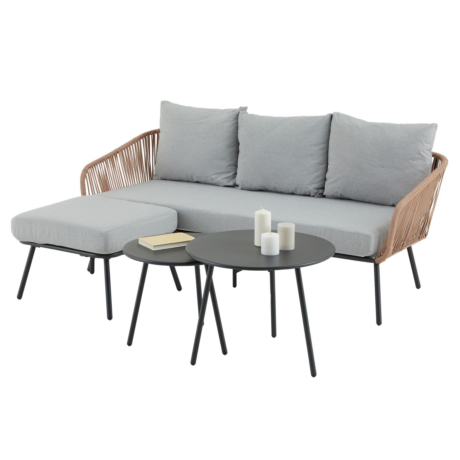 IDIMEX Gartenlounge-Set MYKONOS, Outdoor Dreisitzer Sofa günstig online kaufen