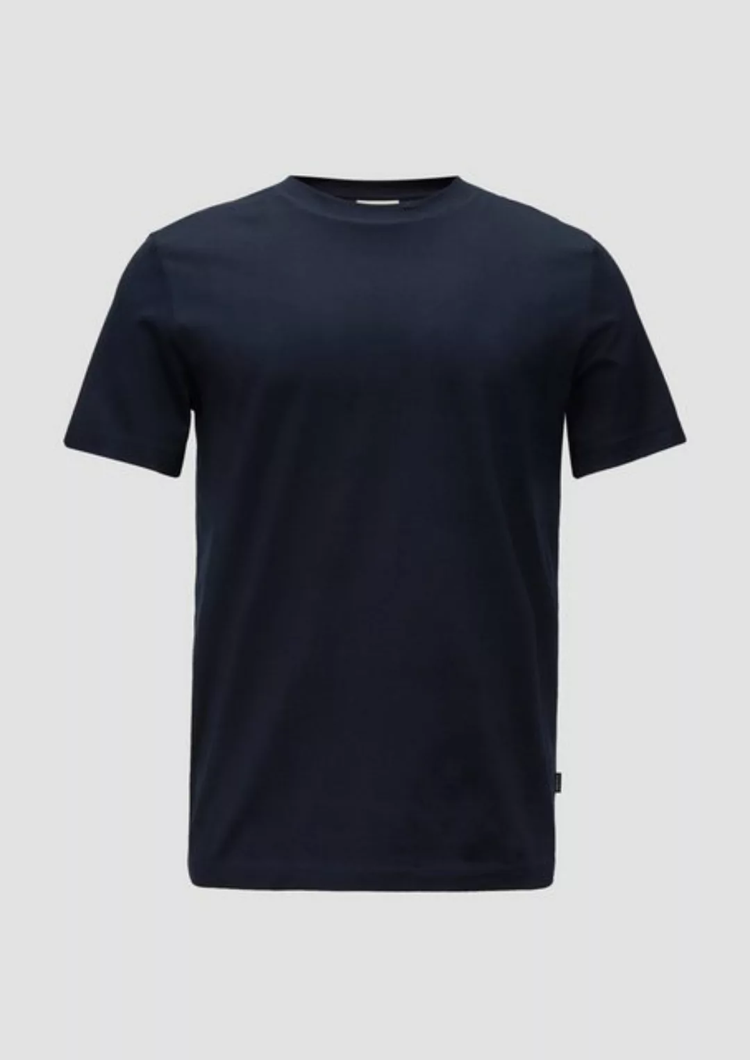 s.Oliver BLACK LABEL Kurzarmshirt T-Shirt im Slim Fit aus mercerisierter Ba günstig online kaufen