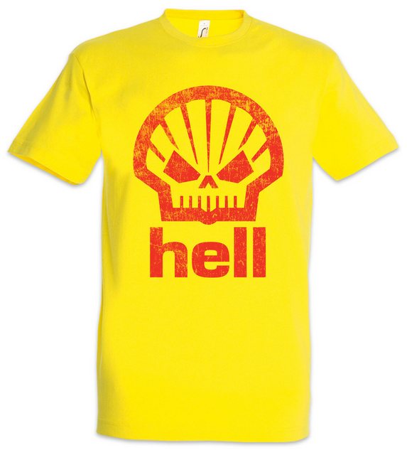 Urban Backwoods Print-Shirt Shell Hell Herren T-Shirt Tankstelle Hölle Fun günstig online kaufen