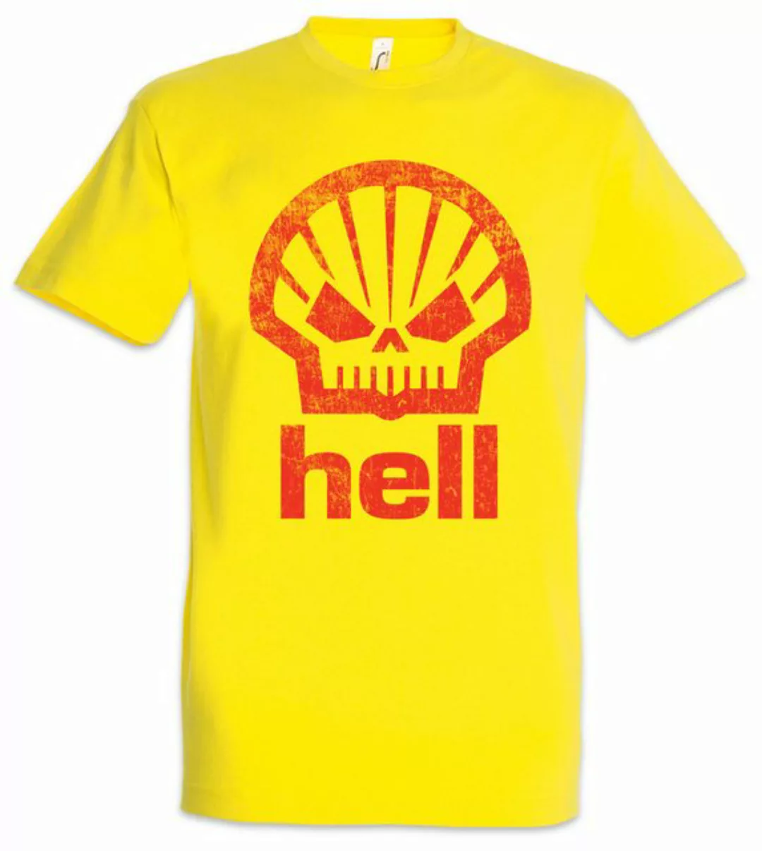 Urban Backwoods Print-Shirt Shell Hell Herren T-Shirt Tankstelle Hölle Fun günstig online kaufen