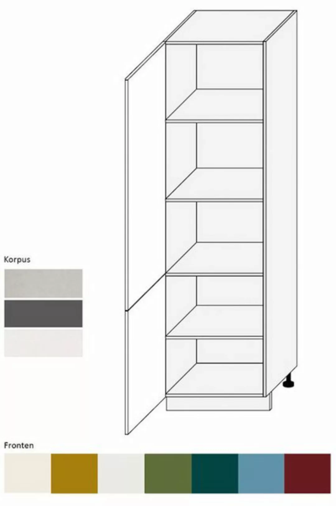 Feldmann-Wohnen Hochschrank Rimini (Rimini, 1-St) 60cm Front- und Korpusfar günstig online kaufen