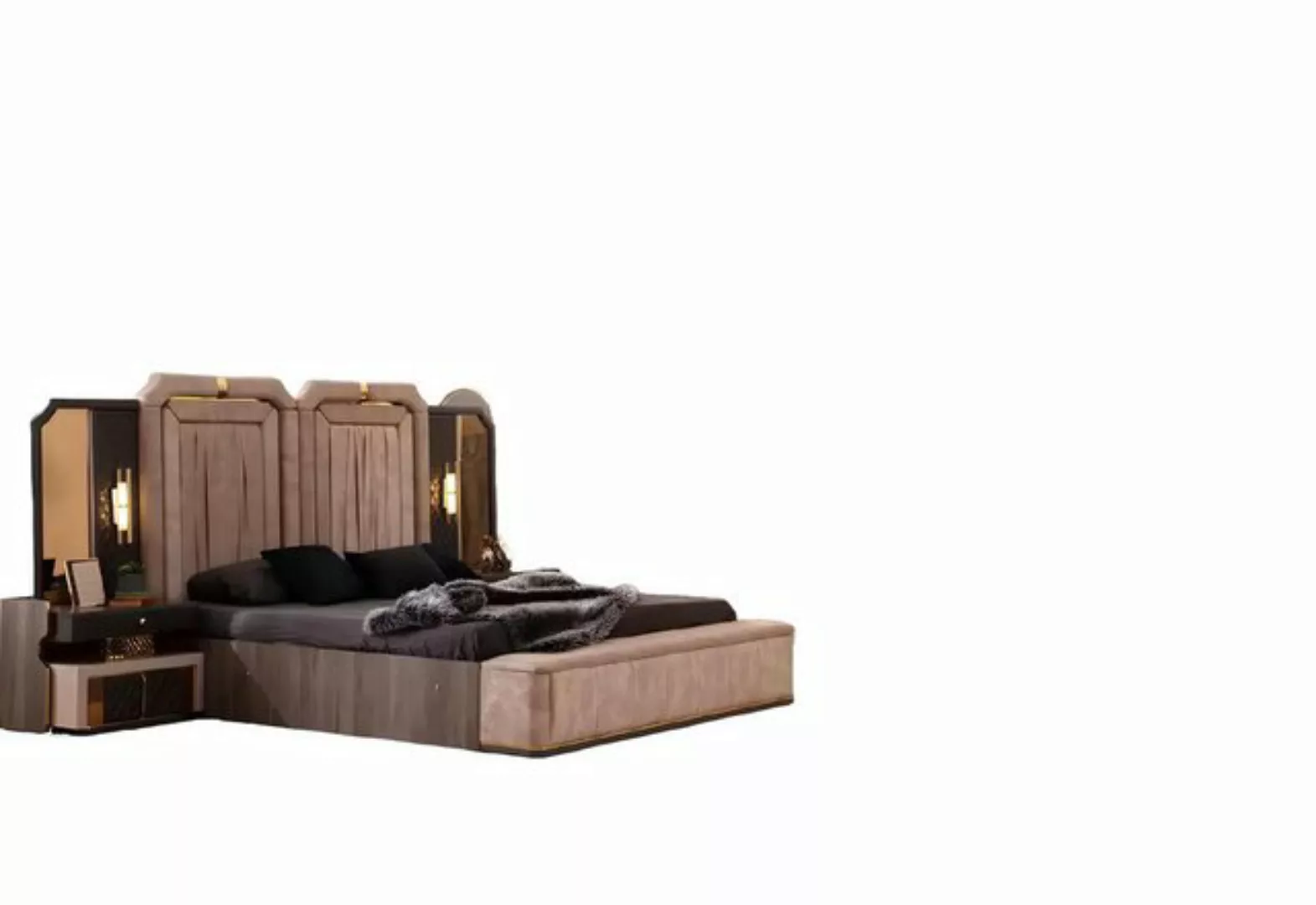 Xlmoebel Bett Luxuriöses Doppelbett Set mit kompletten Schlafzimmermöbeln i günstig online kaufen