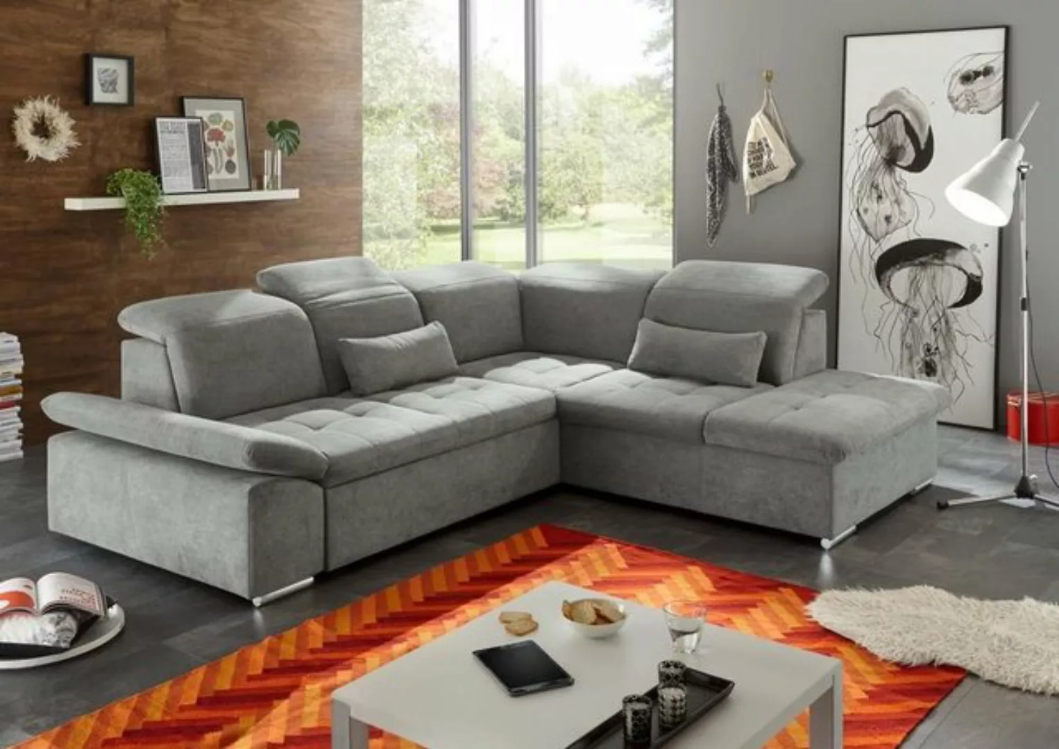 ED EXCITING DESIGN Ecksofa, Wayne Ecksofa 276x240 cm Couch Eckcouch Sofa Sc günstig online kaufen