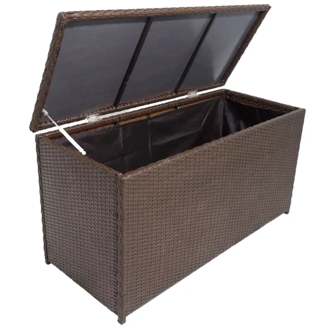 Garten-aufbewahrungsbox Braun 120x50x60 Cm Poly Rattan günstig online kaufen