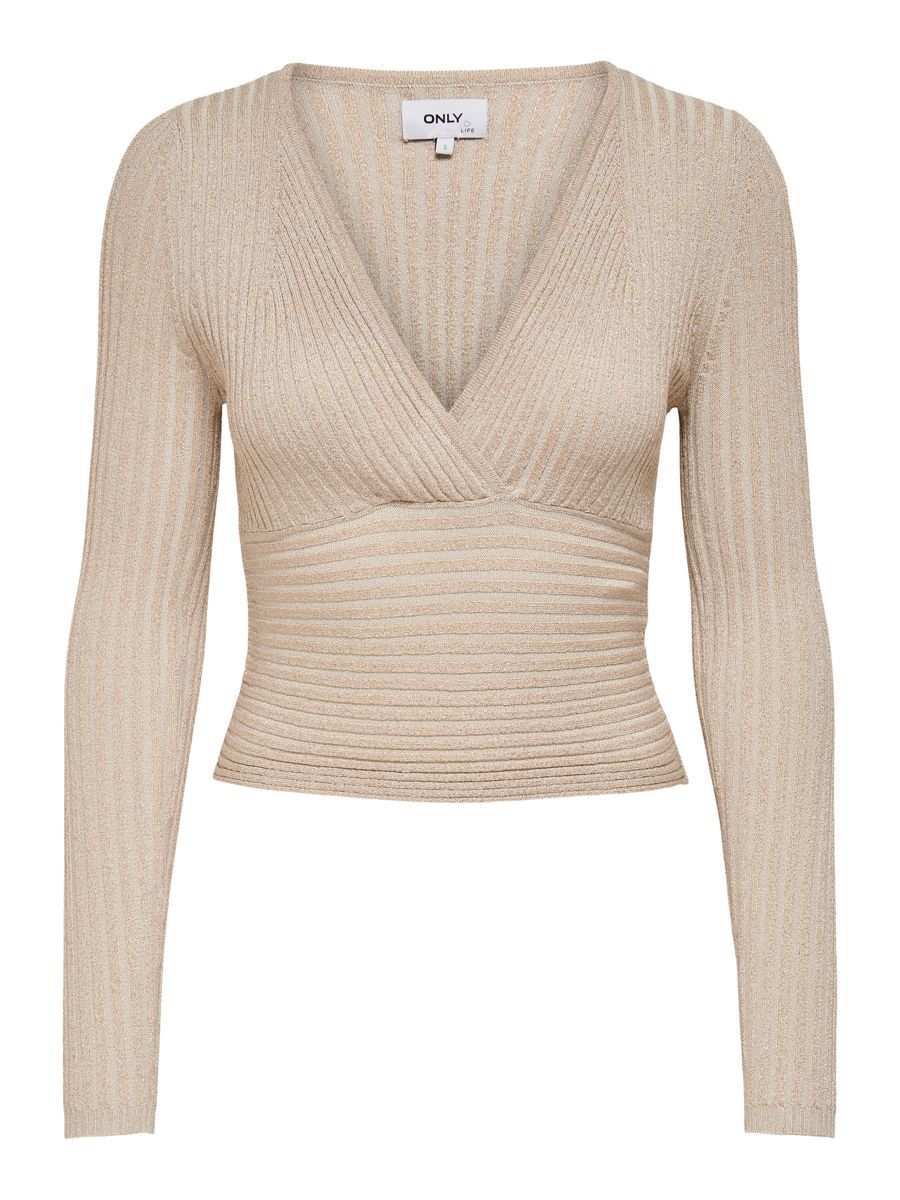 ONLY Cropped V-ausschnitt- Pullover Damen Schwarz günstig online kaufen