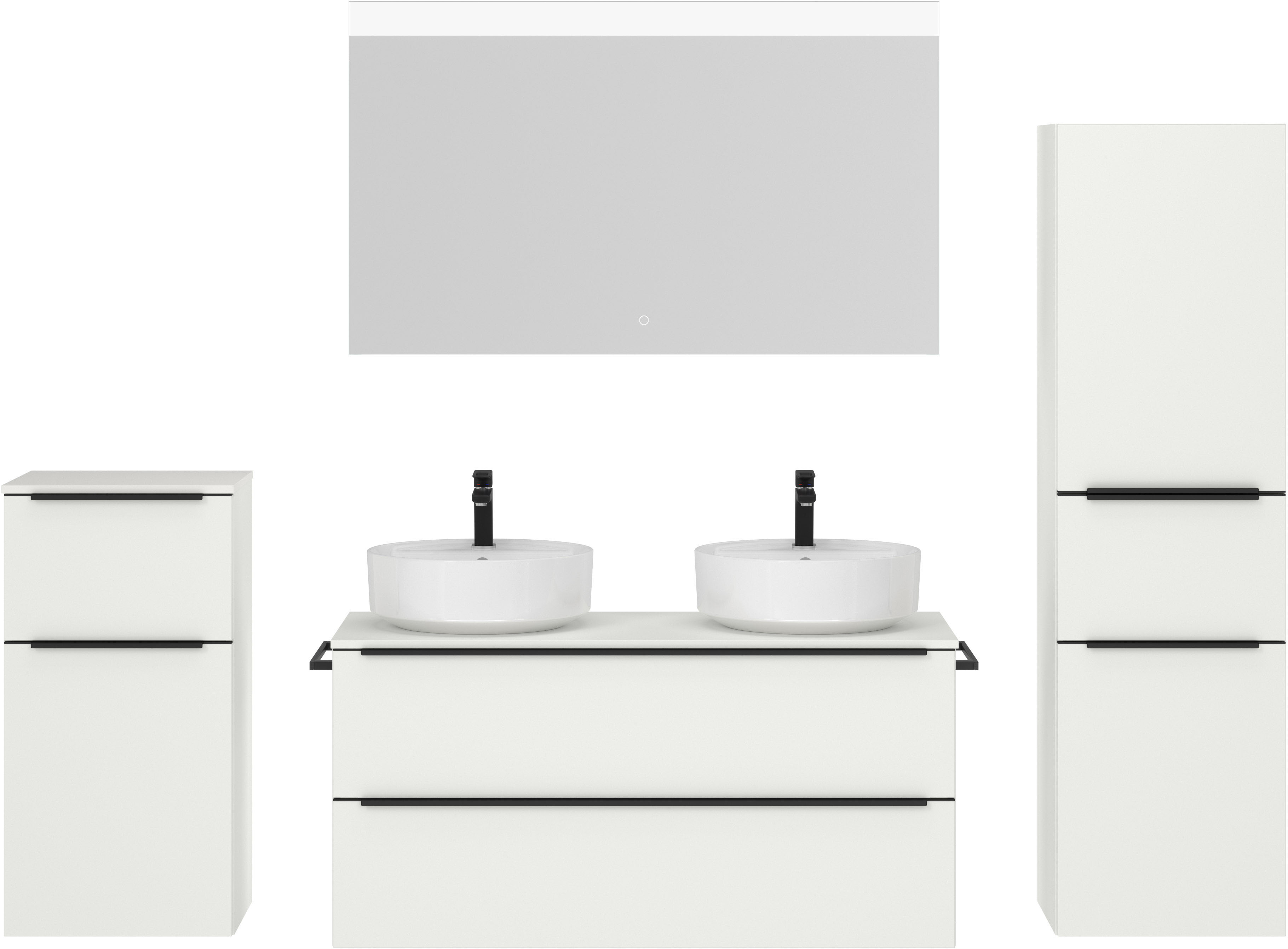 nobilia® Badmöbel-Set »Alvene«, (4 St., vormontiert, mit Soft-Close), inkl. günstig online kaufen