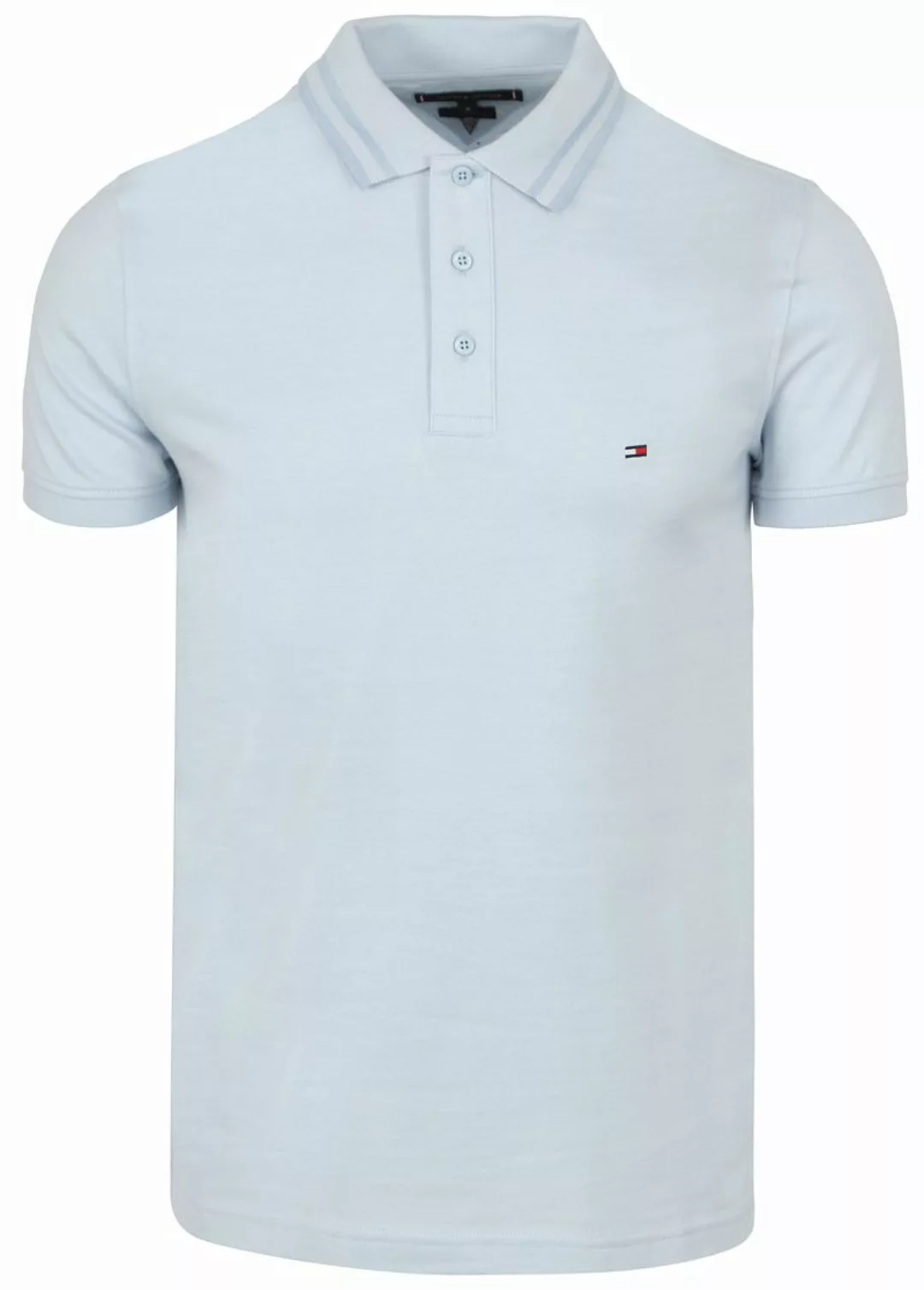 Tommy Hilfiger Pretwist Polo Hellblau Melange - Größe L günstig online kaufen