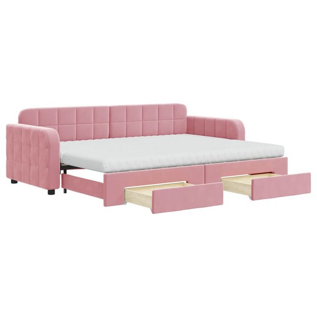 vidaXL Gästebett Gästebett Tagesbett Ausziehbar mit Schubladen Rosa 80x200 günstig online kaufen