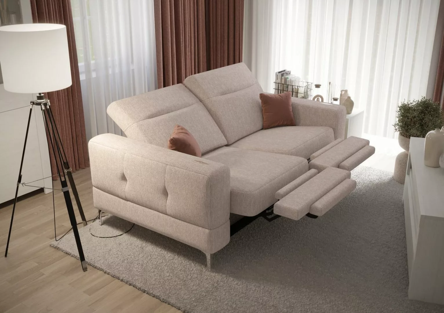 Möbel für Dich Sofa Modernes Sofa Malibu 2 Relax, mit Relaxfunktion günstig online kaufen