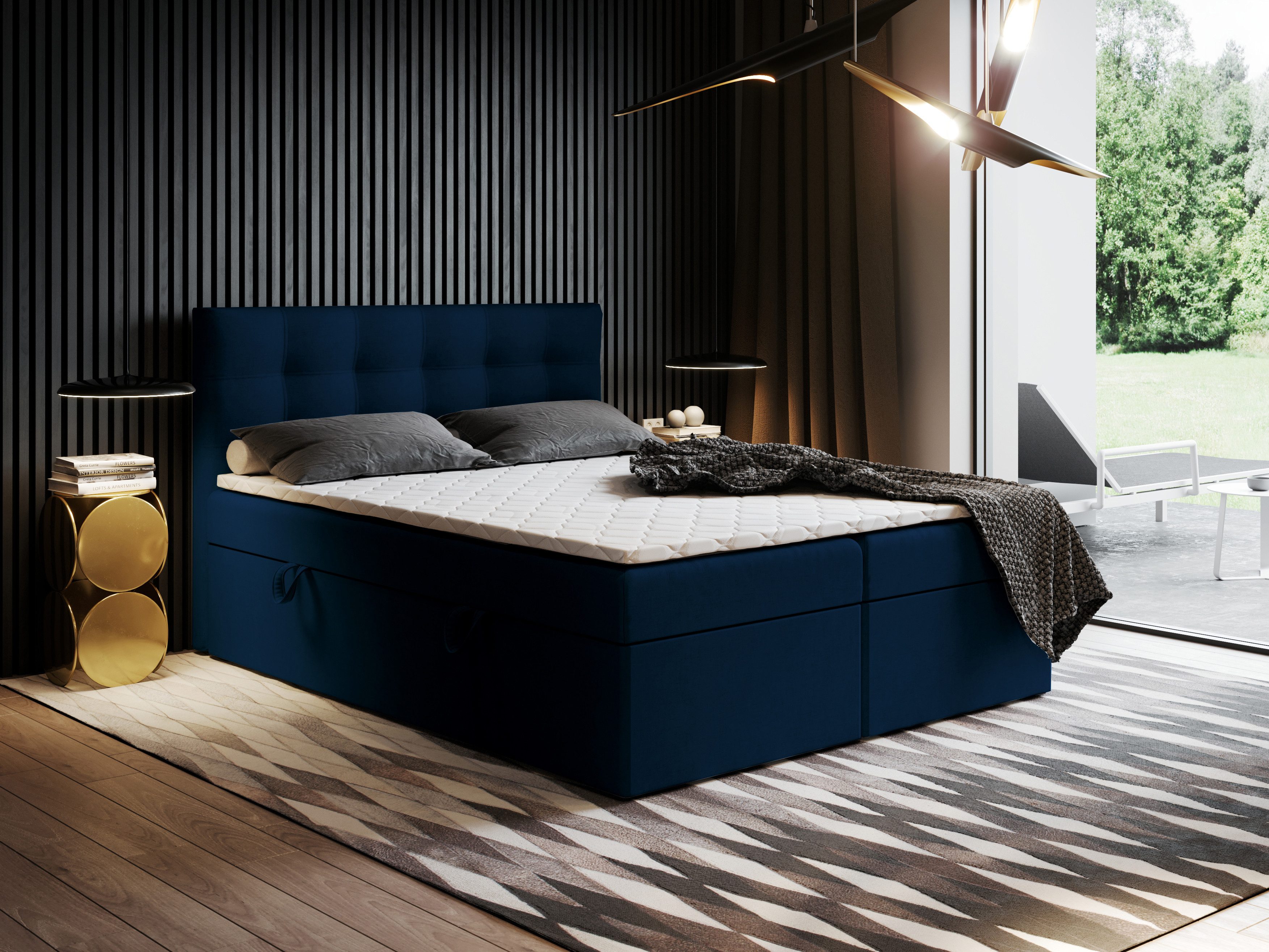 Godre Boxspringbett mit Bettkasten Ewora 200x200 günstig online kaufen