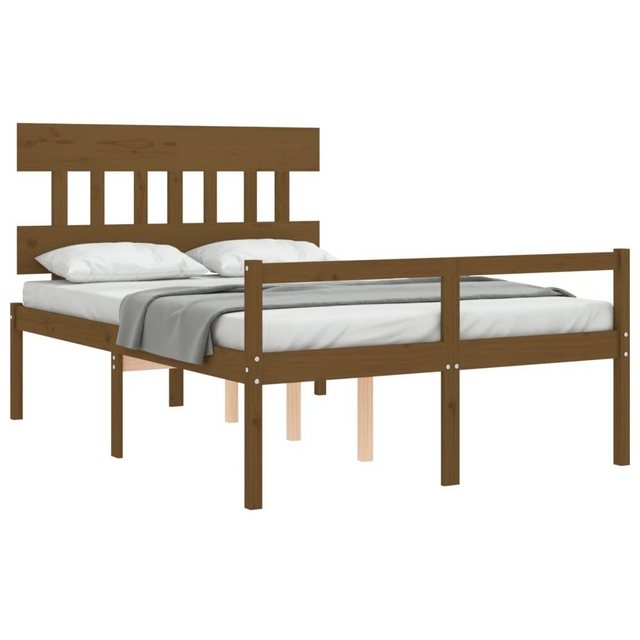 furnicato Bett Seniorenbett mit Kopfteil 140x190 cm Honigbraun Massivholz ( günstig online kaufen