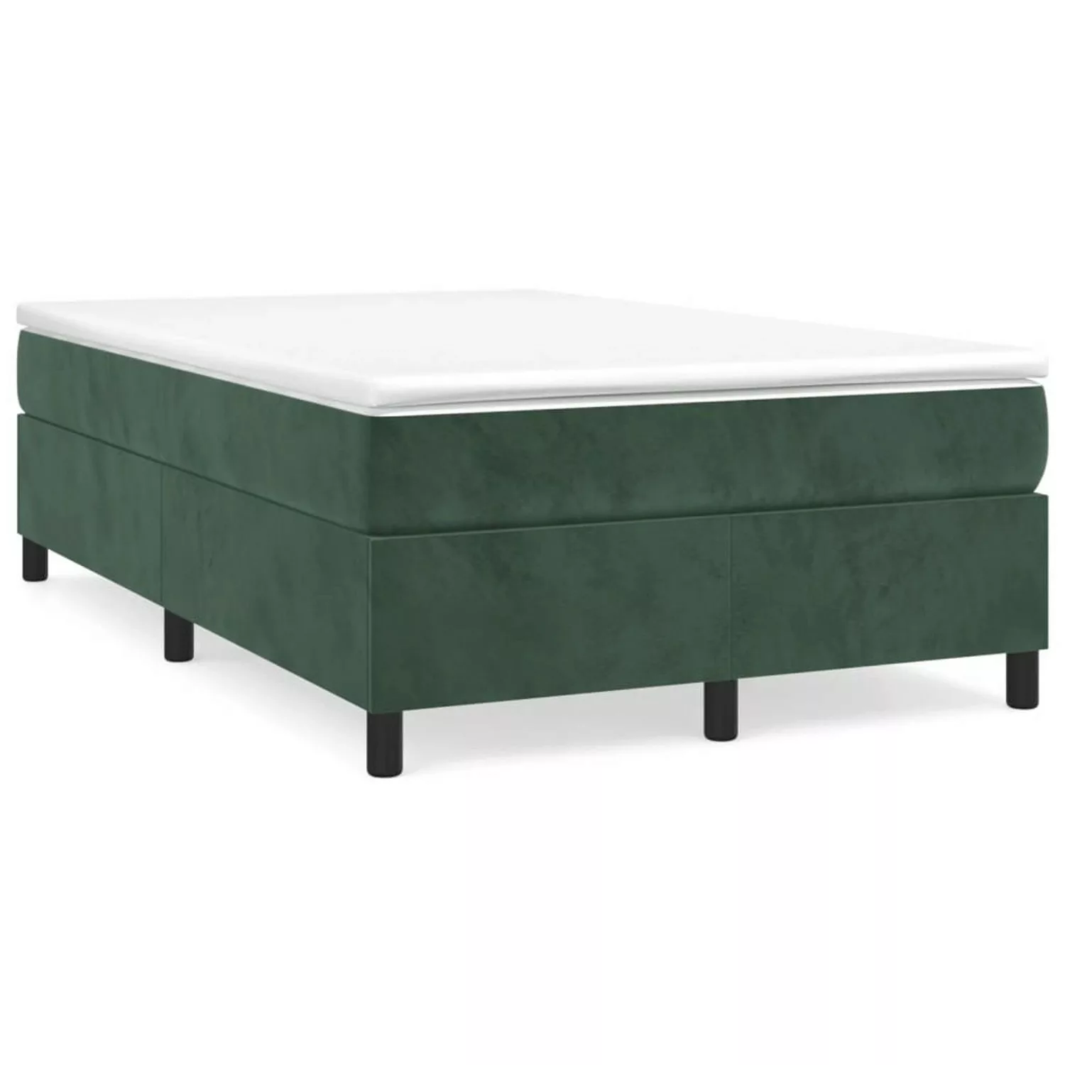 Vidaxl Boxspringbett Dunkelgrün 120x200 Cm Samt günstig online kaufen