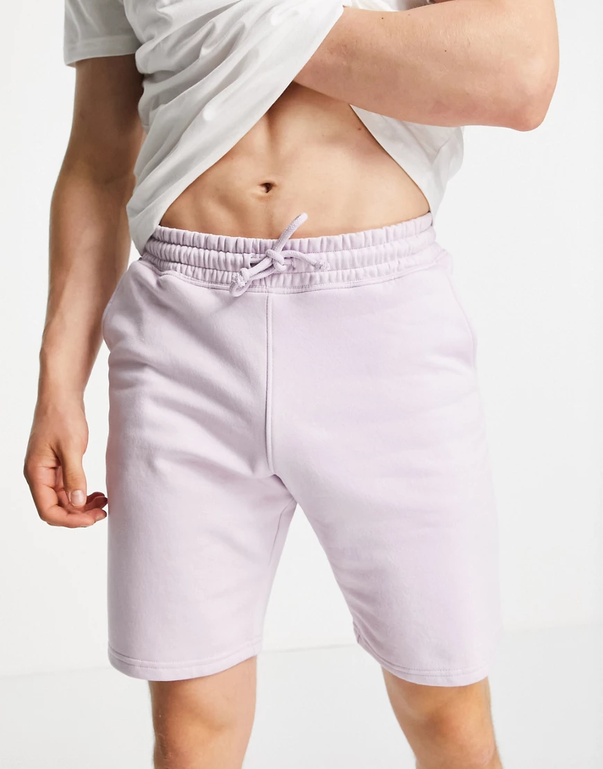 New Look – Jersey-Shorts in Flieder, Kombiteil-Lila günstig online kaufen