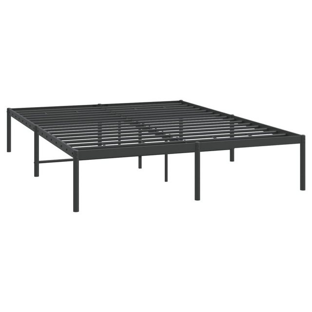 furnicato Bettgestell Metall Schwarz 150x200 cm (1-tlg) günstig online kaufen