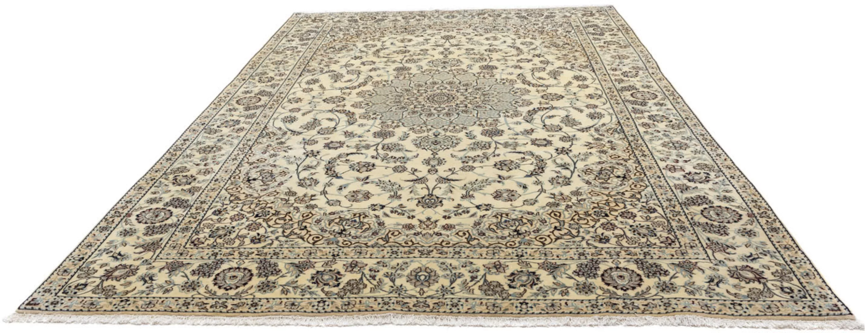 morgenland Wollteppich »Nain 9la Medaillon Beige 365 x 243 cm«, rechteckig, günstig online kaufen