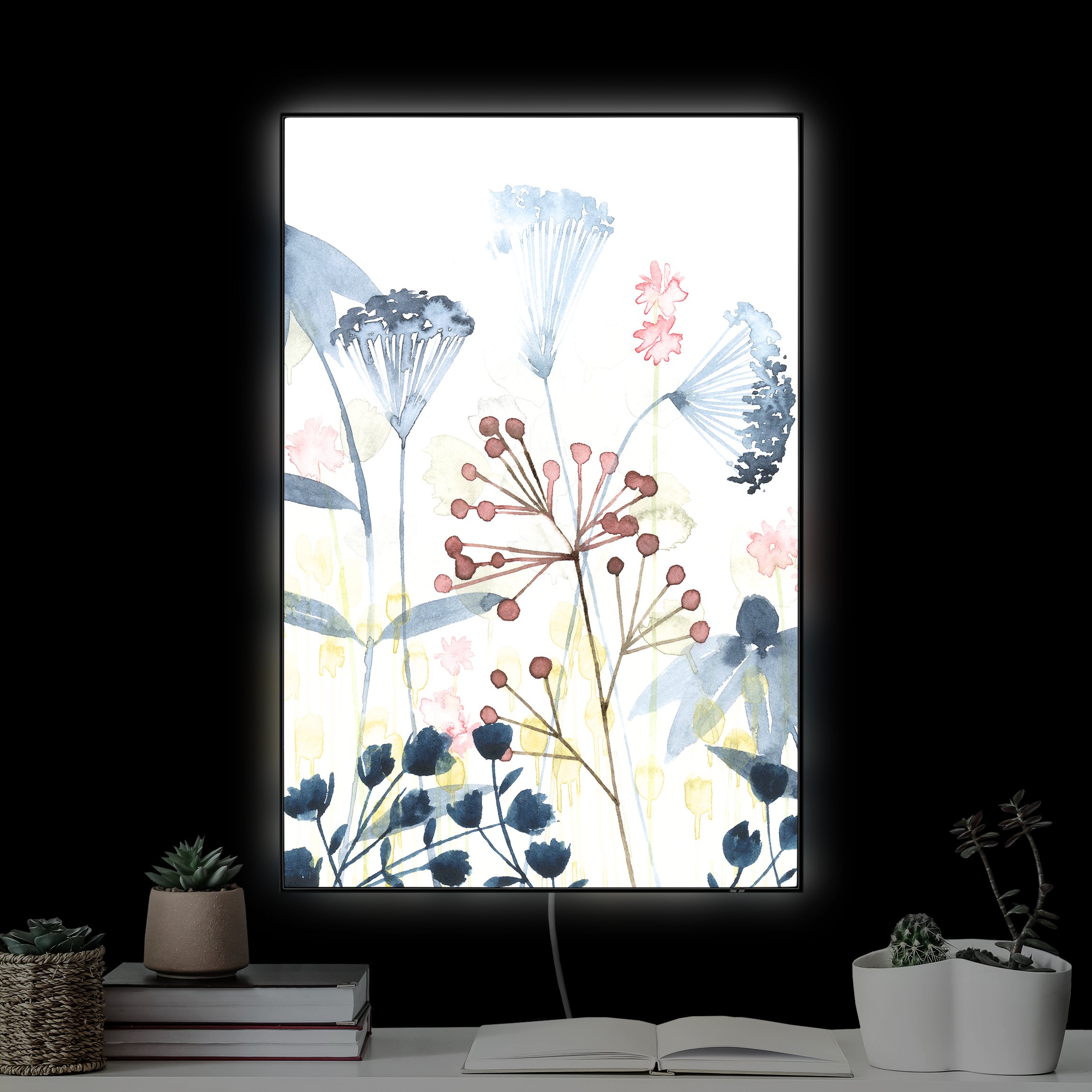 LED-Wechselbild Wildblumen Aquarell I günstig online kaufen