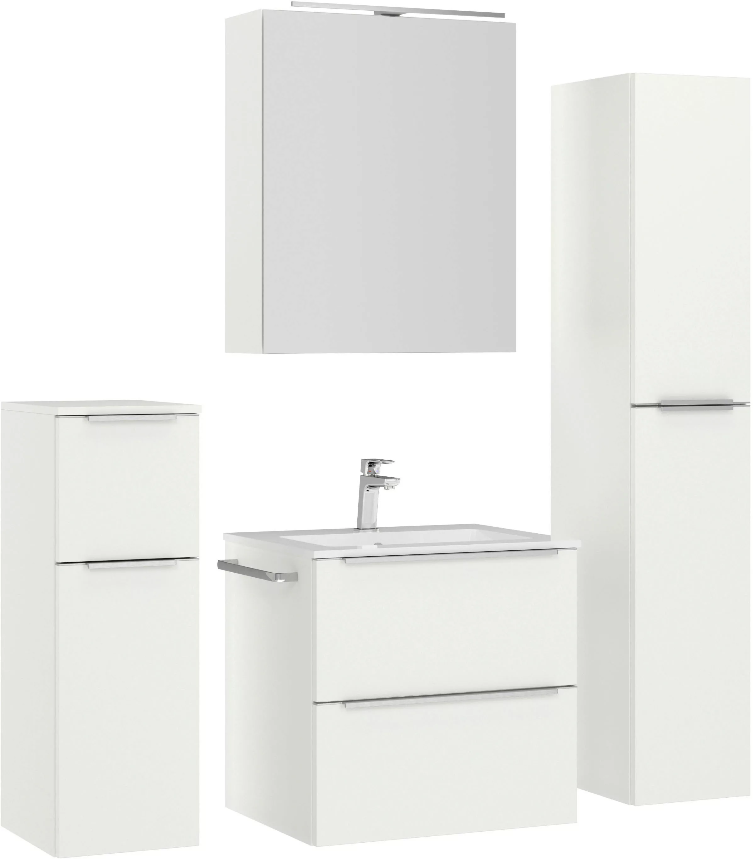 nobilia® Badmöbel-Set »Levere«, (4 St., vormontiert, mit Soft-Close), inkl. günstig online kaufen