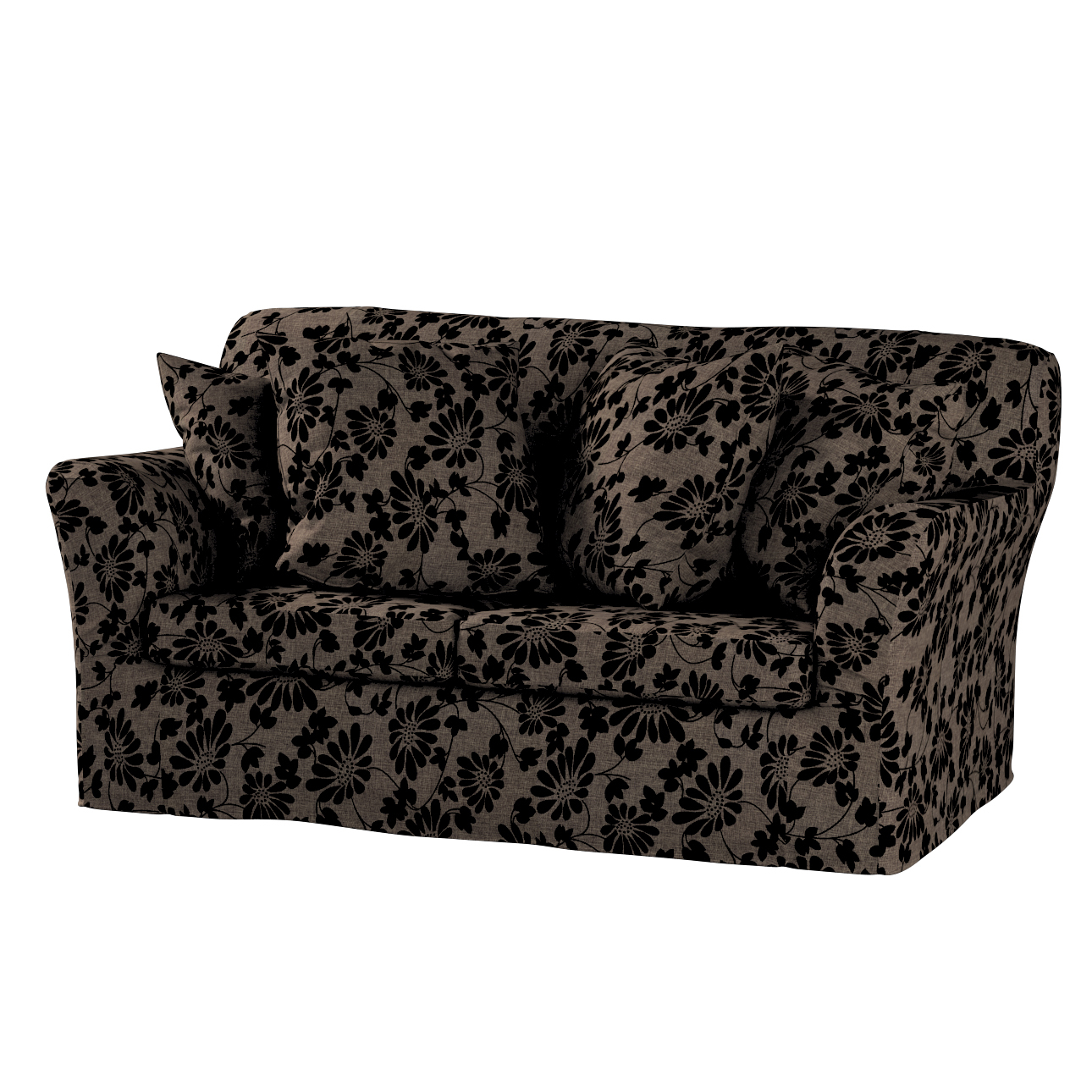 Bezug für Tomelilla 2-Sitzer Sofa nicht ausklappbar, braun-schwarz, Sofahus günstig online kaufen