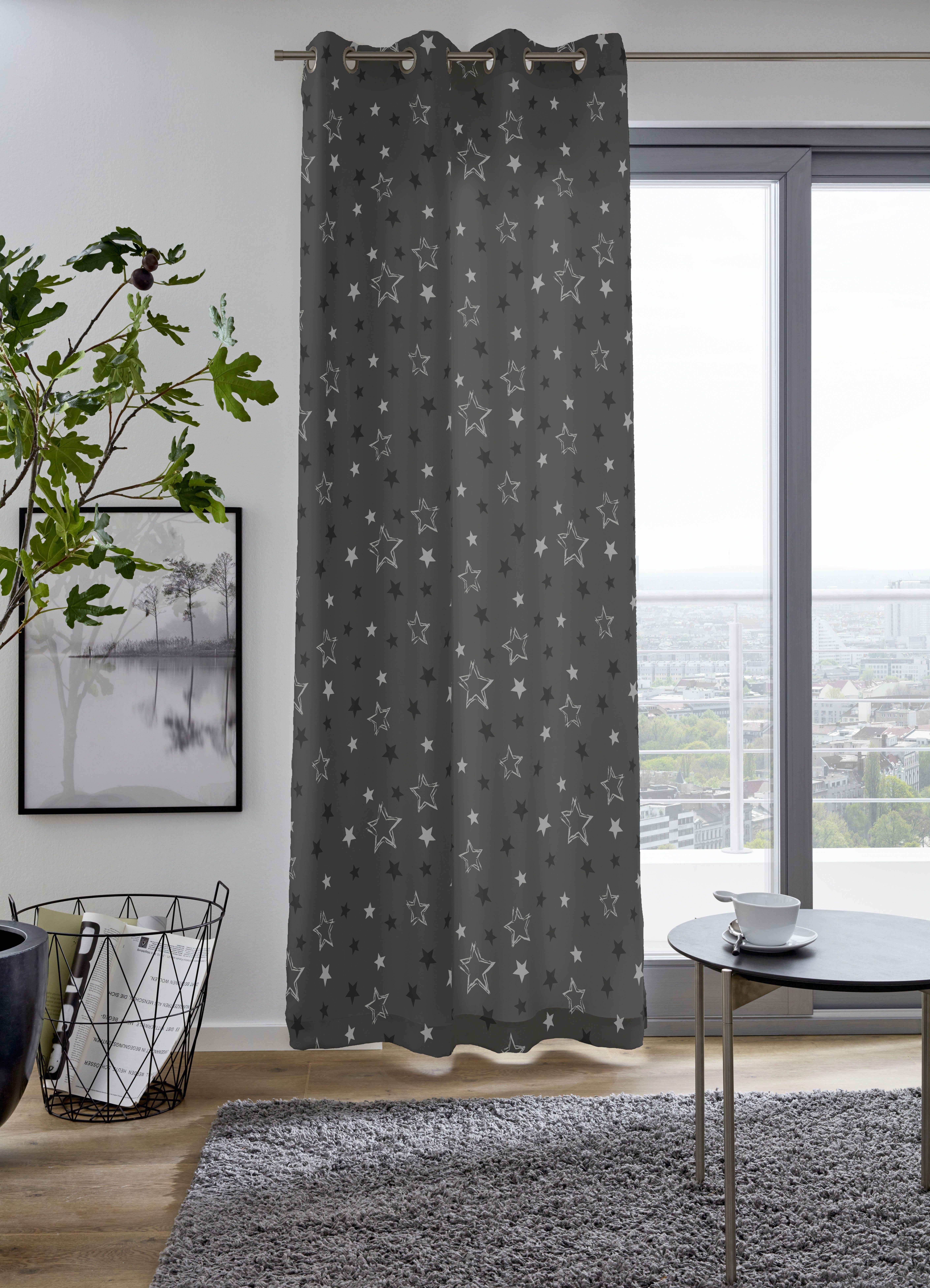 my home Vorhang STARRY, Ösen (1 günstig online kaufen