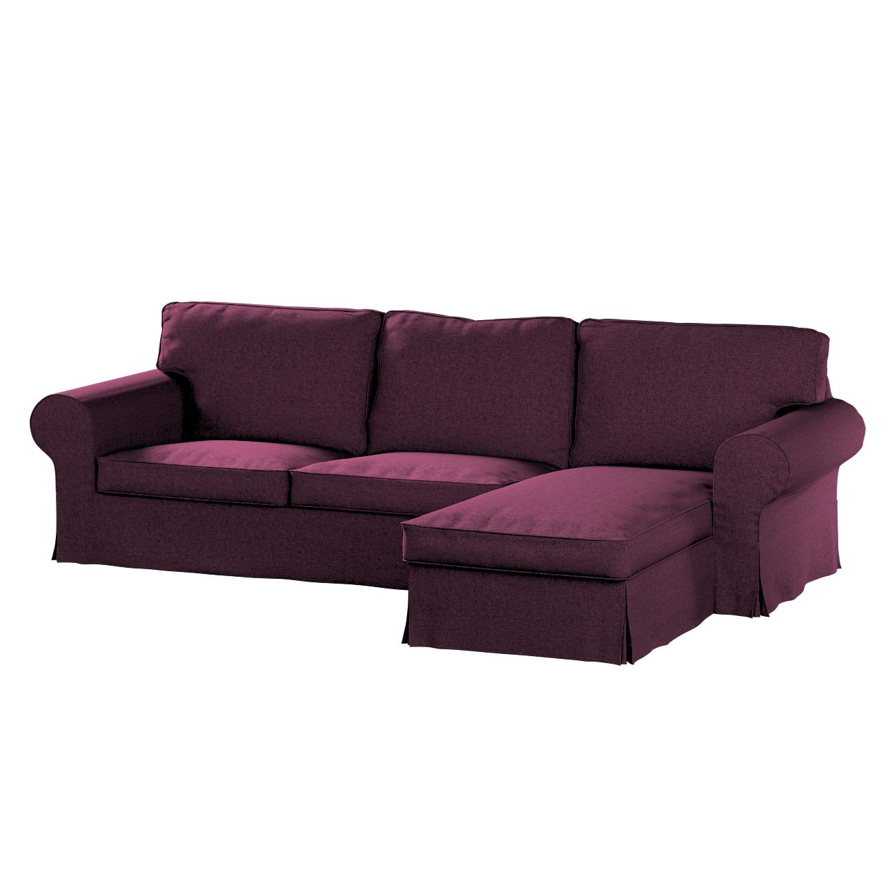 Bezug für Ektorp 2-Sitzer Sofa mit Recamiere, pflaumenviolett, Ektorp 2-Sit günstig online kaufen