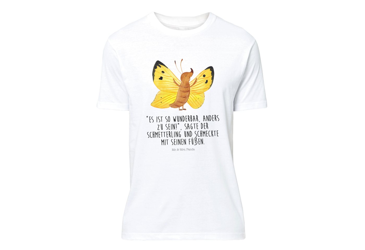 Mr. & Mrs. Panda T-Shirt Schmetterling Zitronenfalter - Weiß - Geschenk, be günstig online kaufen