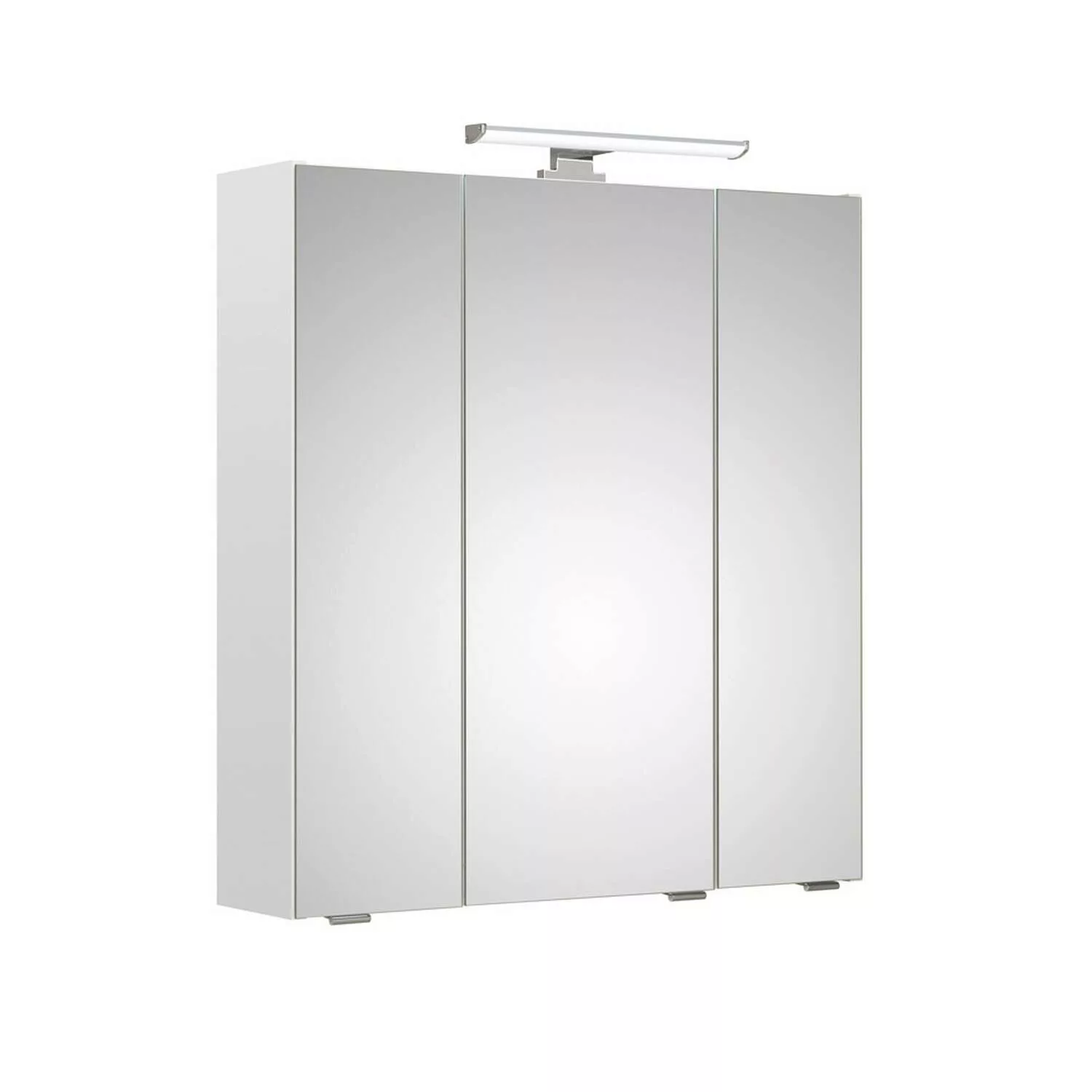 Spiegelschrank 65 cm inkl. LED-Aufsatzleuchte QUEBEC-66 in weiß Glanz, B/H/ günstig online kaufen