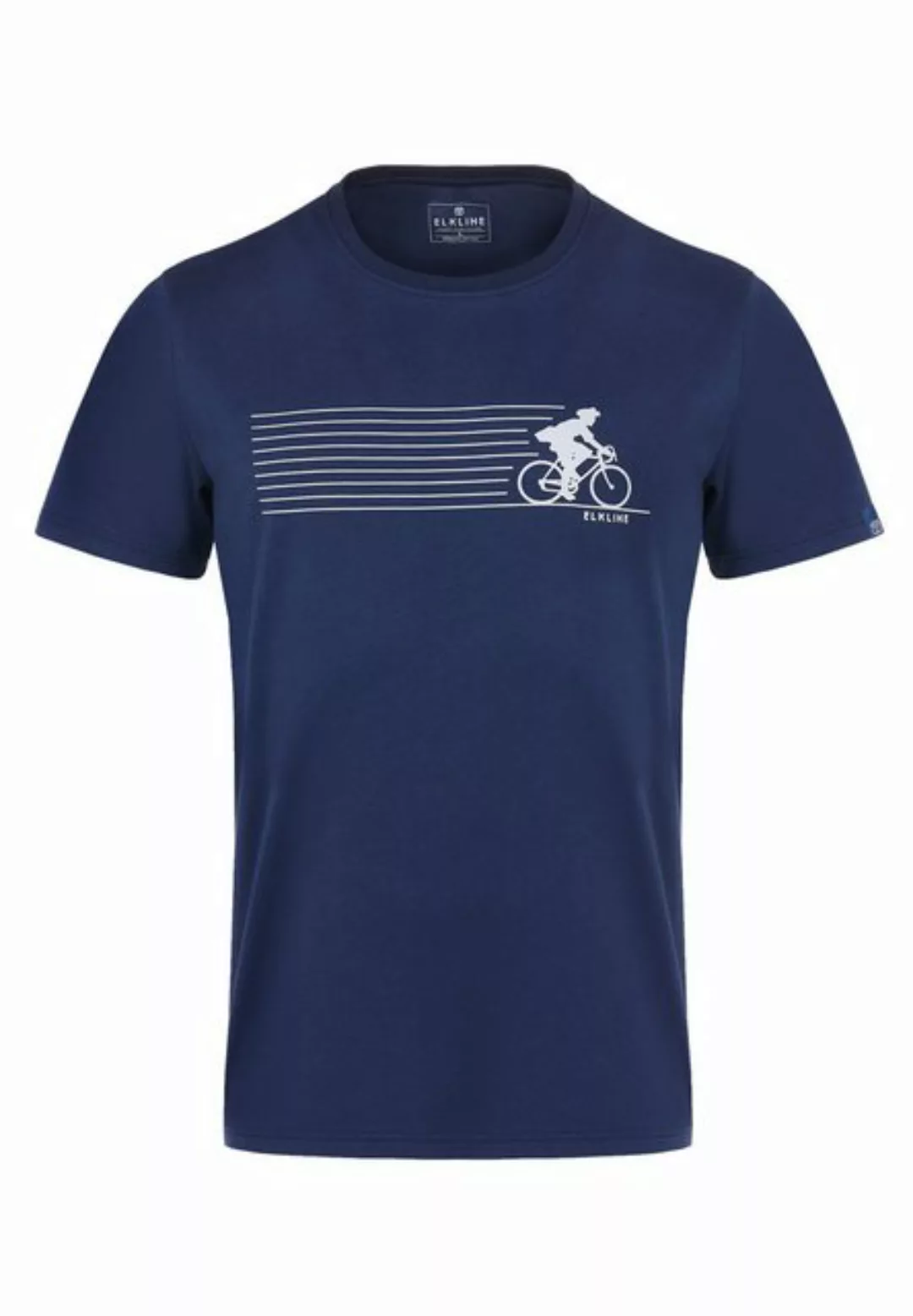 Elkline T-Shirt Bin Unterwegs Kurzarm Bike Fahrrad Print Baumwolle günstig online kaufen