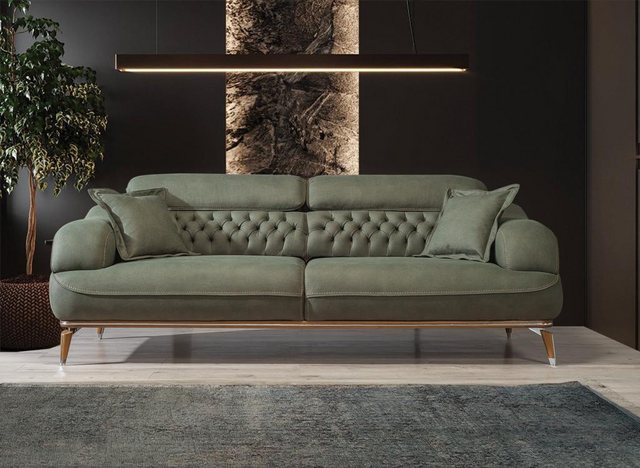 Xlmoebel Sofa Luxuriöses Textil-Sofa in italienischem Stil, grau, Hergestel günstig online kaufen