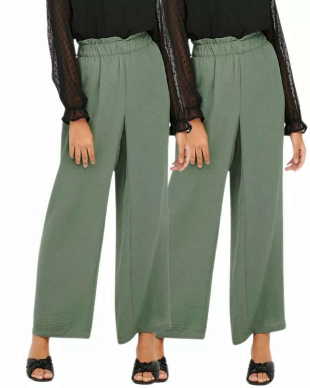 JDY Stoffhose (Set) High Waist Pants mit breiten Bein im Doppelpack günstig online kaufen