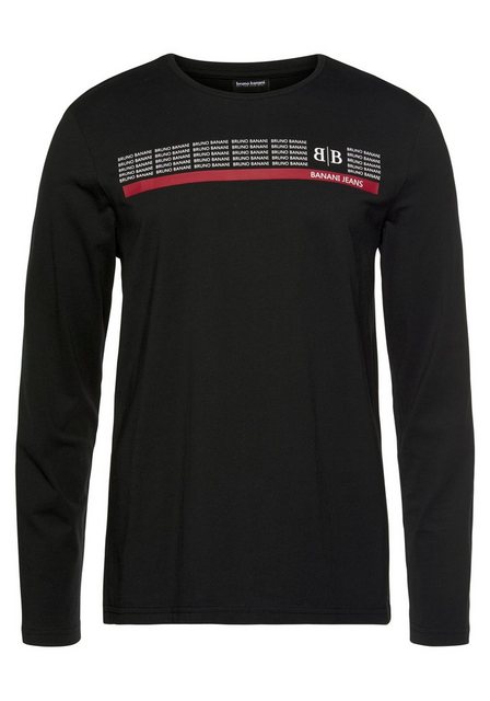 Bruno Banani Langarmshirt mit Markenprint günstig online kaufen