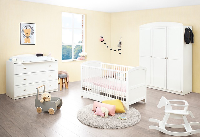 Pinolino® Babyzimmer-Komplettset »Laura, breit groß«, (Set, 3 St., Kinderbe günstig online kaufen