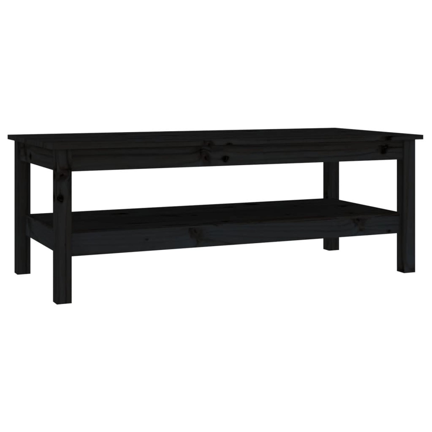 vidaXL Couchtisch Schwarz 110x50x40 cm Massivholz Kiefer Modell 1 günstig online kaufen