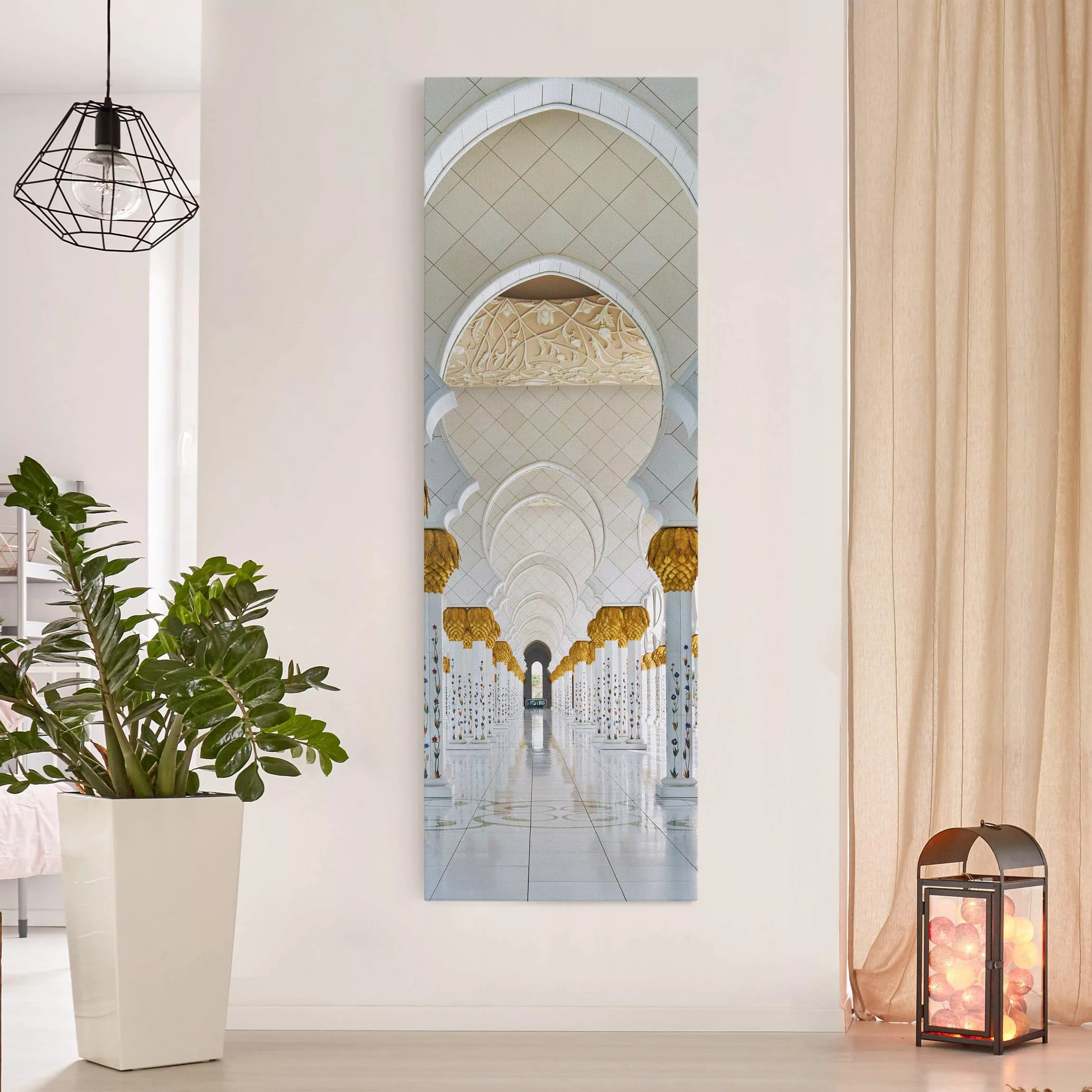 Leinwandbild Architektur & Skyline - Hochformat Moschee in Abu Dhabi günstig online kaufen