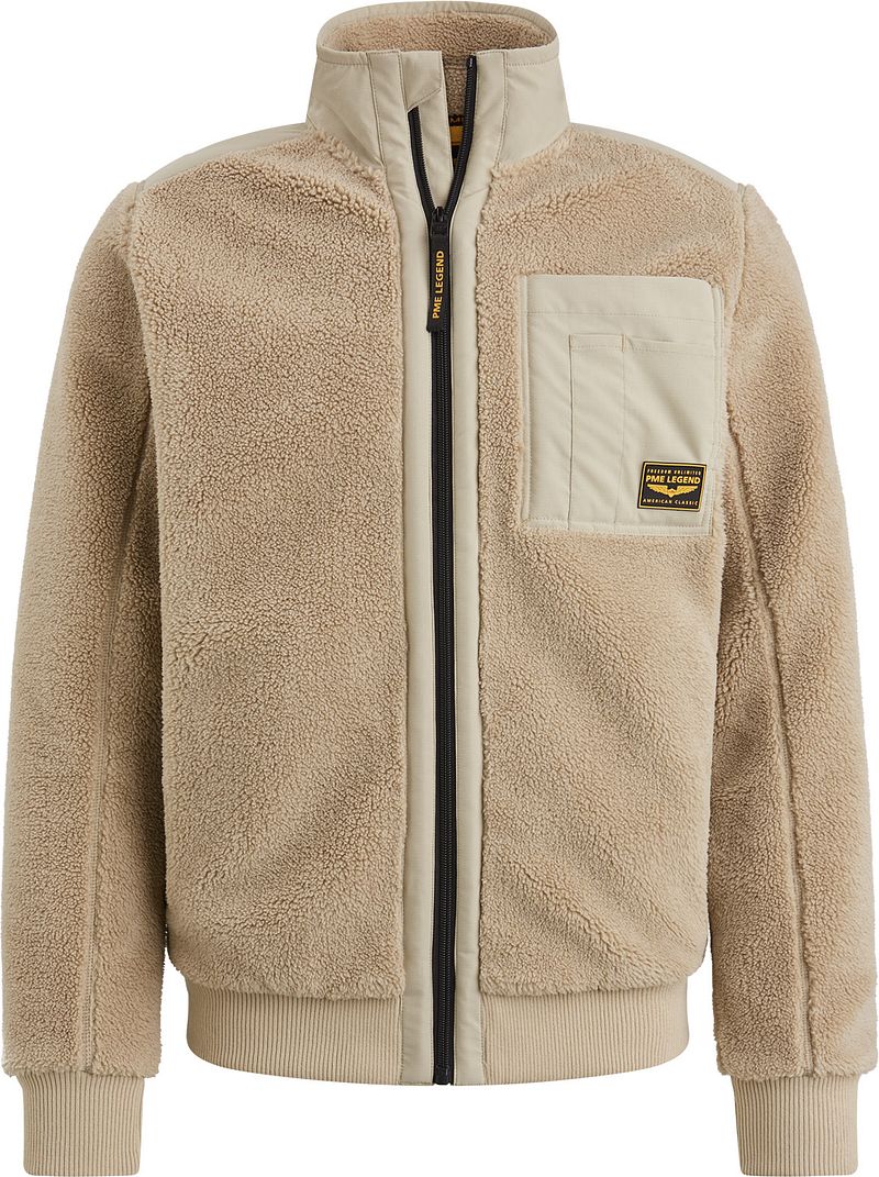 PME Legend Teddy Strickjacke Beige - Größe 3XL günstig online kaufen