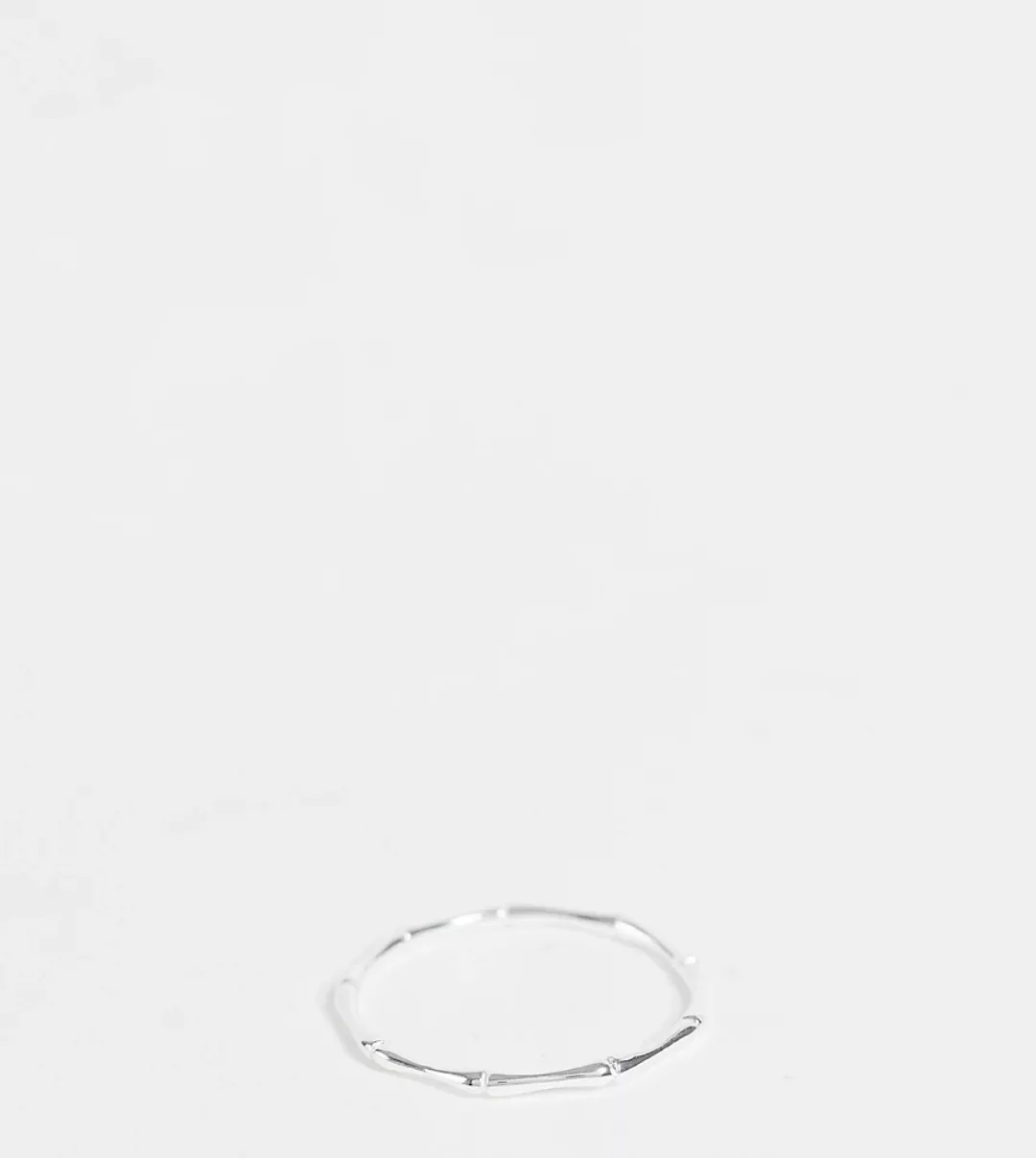 ASOS DESIGN Curve – Ring aus Sterlingsilber mit zartem Bambus-Design günstig online kaufen