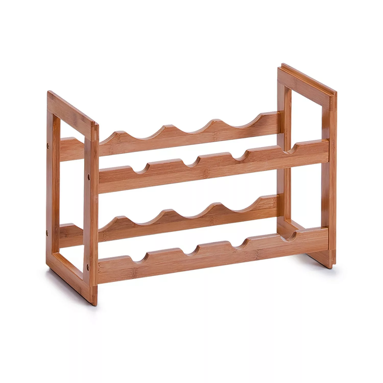 Zeller Weinregal Bambus Stapelbar für 8 Flaschen 32 cm x 22 cm x 47 cm Natu günstig online kaufen