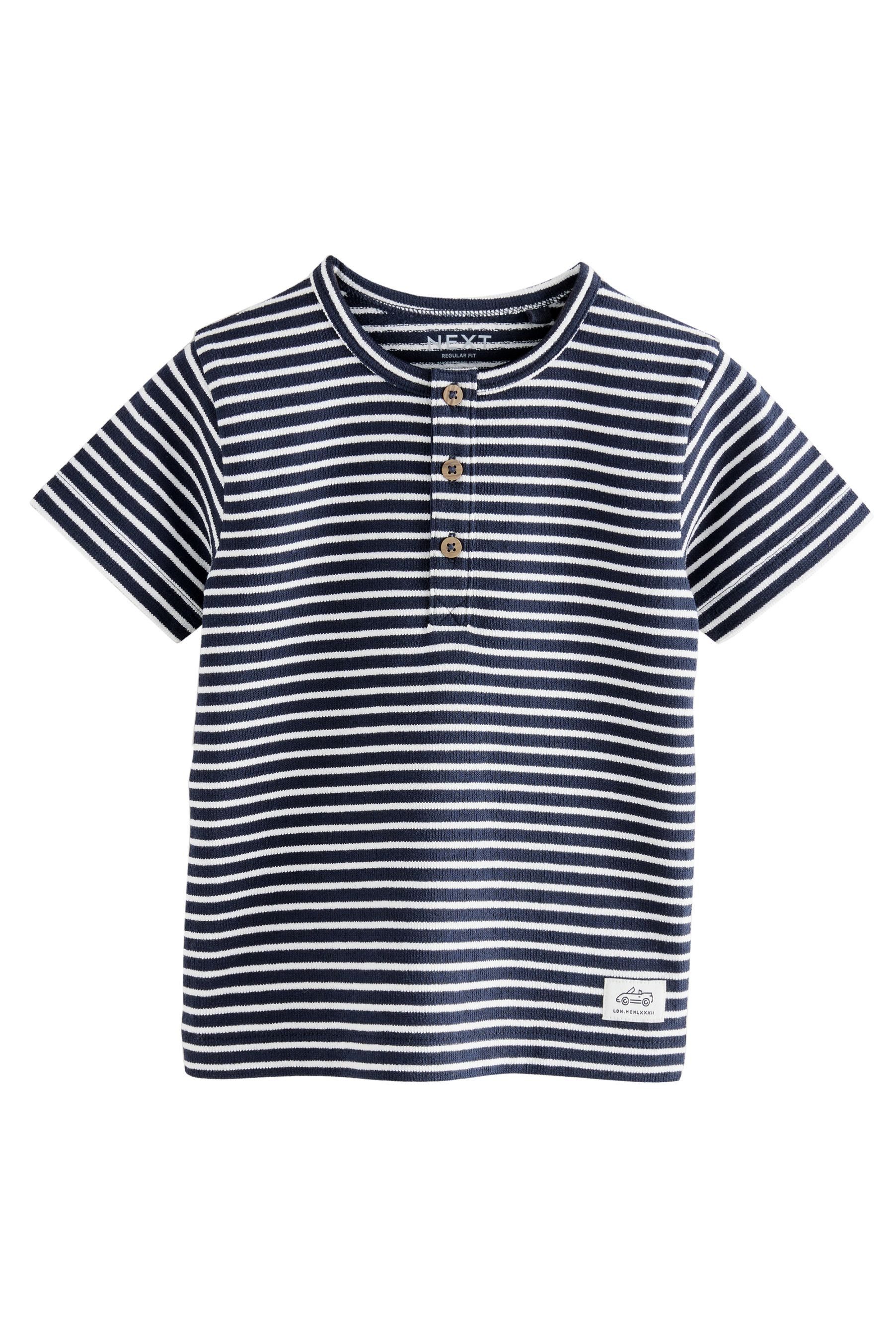 Next Henleyshirt Kurzarm-T-Shirt mit Henley-Ausschnitt (1-tlg) günstig online kaufen
