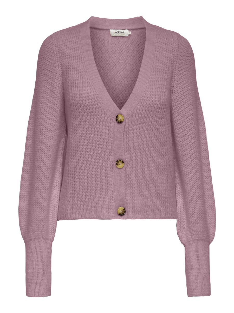 ONLY Rippdesign Strickjacke Damen Pink günstig online kaufen