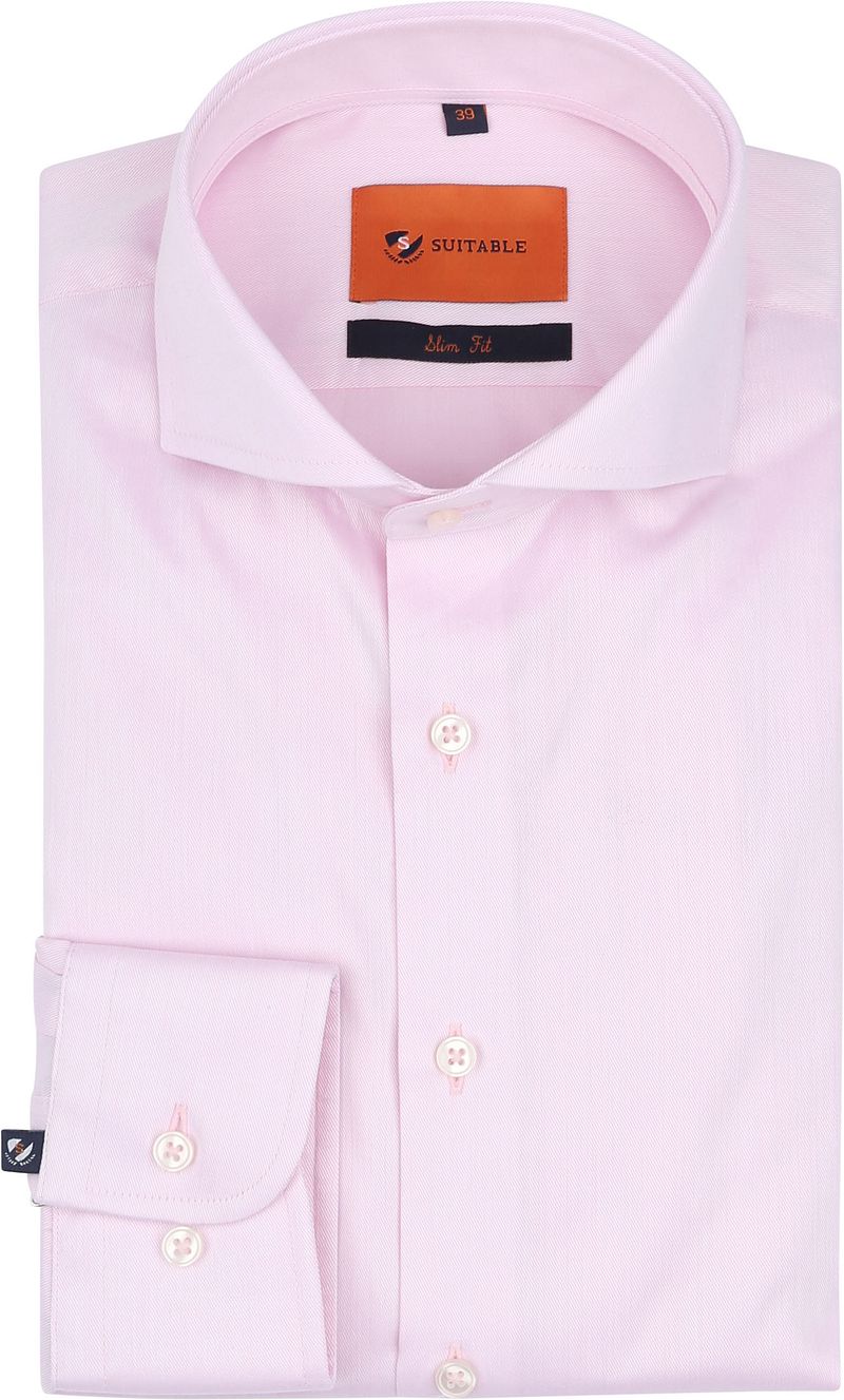 Suitable Hemd Twill Stretch Rosa - Größe 38 günstig online kaufen