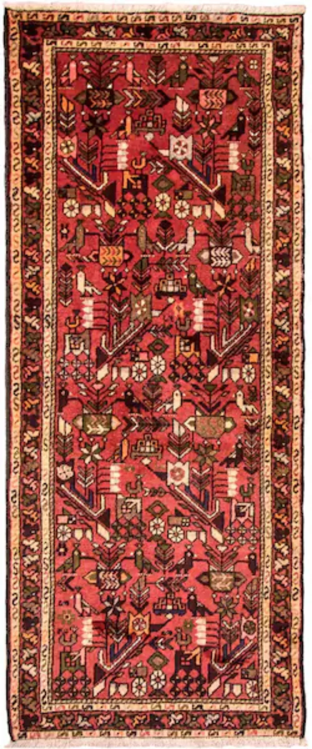 morgenland Wollteppich »Hamadan Teppich handgeknüpft rot«, rechteckig günstig online kaufen