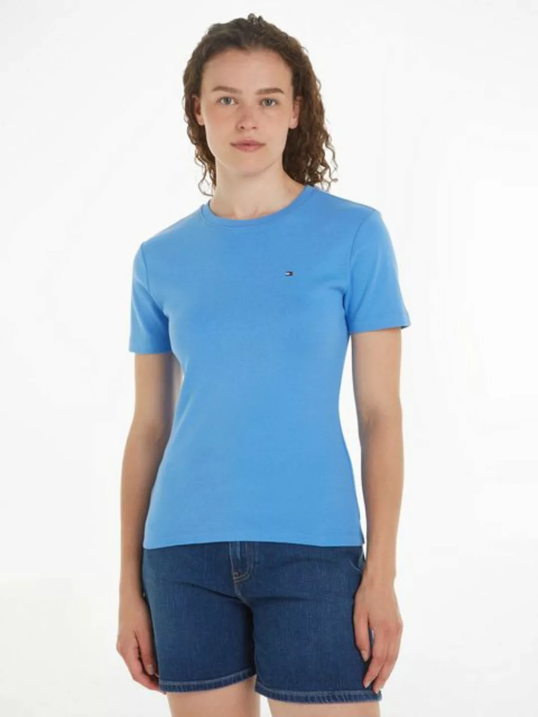 Tommy Hilfiger T-Shirt NEW SLIM CODY C-NK SS mit Logostickerei günstig online kaufen
