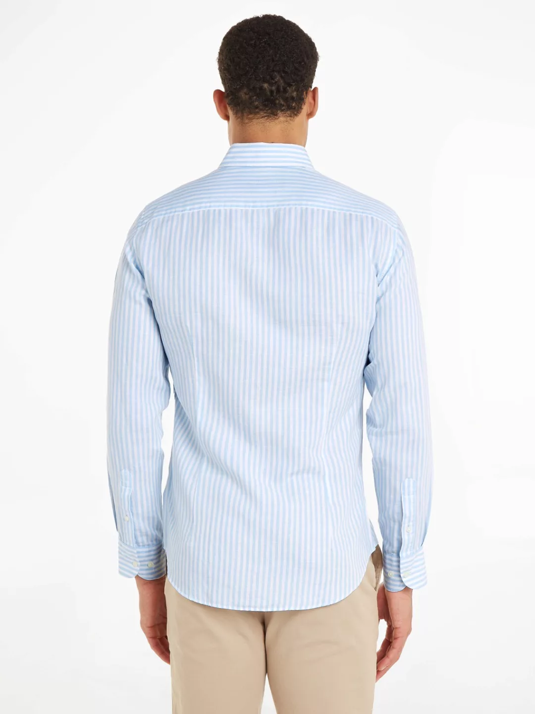 Tommy Hilfiger Langarmhemd CL W-COTTON LINEN STRIPE SHIRT modisch gestreift günstig online kaufen