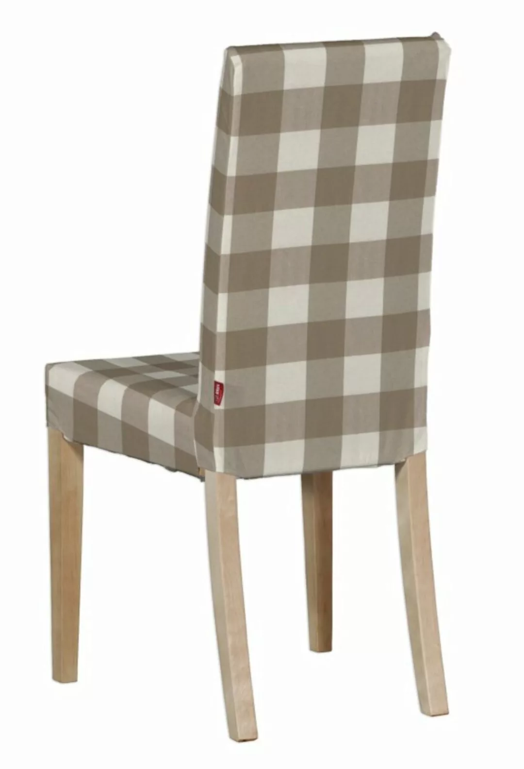 Harry Stuhlhusse kurz, weiss-beige kariert, Stuhlhusse Harry, Quadro (136-0 günstig online kaufen