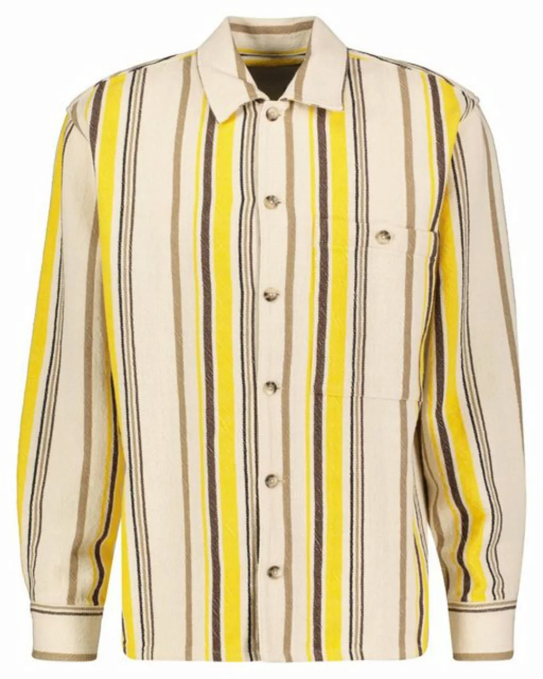 Marc O'Polo Langarmhemd Herren Hemd OVERSHIRT (1-tlg) günstig online kaufen