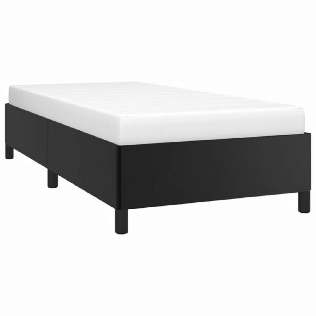 vidaXL Bett Bettgestell Schwarz 80x200 cm Kunstleder günstig online kaufen